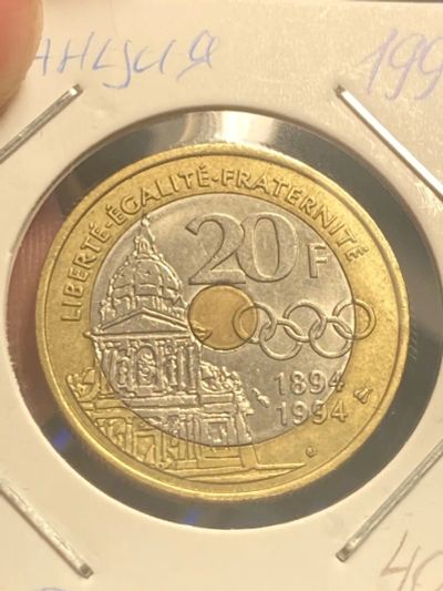 Лот: 19816553. Фото: 1. Франция 5 франков, 1994 300 лет... Европа
