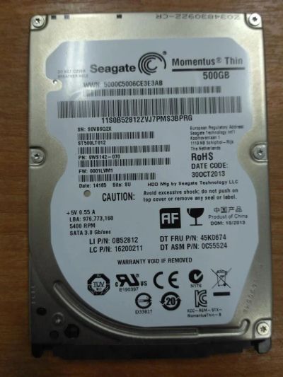 Лот: 8295036. Фото: 1. Жесткий диск для ноутбука винчестер... Жёсткие диски (HDD)