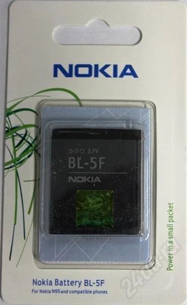 Лот: 411406. Фото: 1. Акб BL-5F Orig 100% Nokia N93... Аккумуляторы