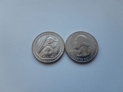 Лот: 15519072. Фото: 1. США 25 центов 2020 г Национальный... Америка