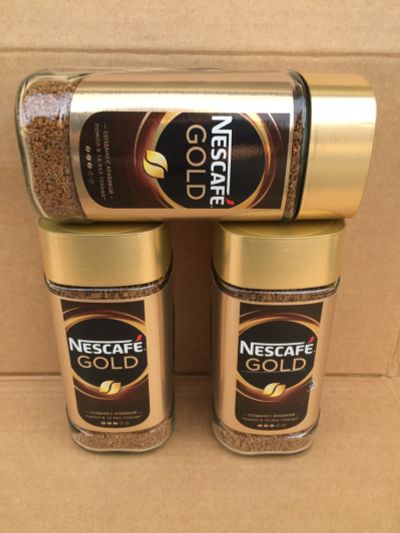 Лот: 16517271. Фото: 1. Кофе растворимый Nescafe Gold... Чай, кофе, какао