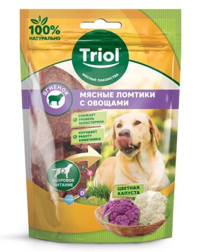 Лот: 16314810. Фото: 1. ТРИОЛ для собак Ломтики из ягненка... Корма