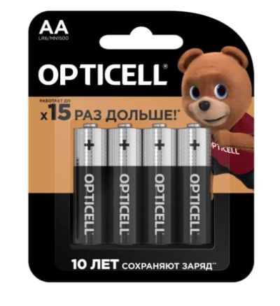 Лот: 21073374. Фото: 1. Батарейка Opticell AA пальчиковая... Батарейки, аккумуляторы, элементы питания