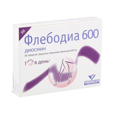 Лот: 23262299. Фото: 1. Флебодиа 600 таб.п о плен. 600мг... Лекарства