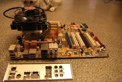 Лот: 7815528. Фото: 1. Asus P5K + Intel E8400 + Thermaltake... Материнские платы