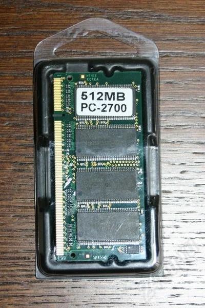 Лот: 415210. Фото: 1. SODIMM, DDR, 512MB, 333Mhz, PC2700... Оперативная память