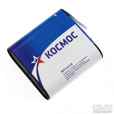 Лот: 16556098. Фото: 1. Батарейка Космос 3R12 квадр. 1... Батарейки, аккумуляторы, элементы питания