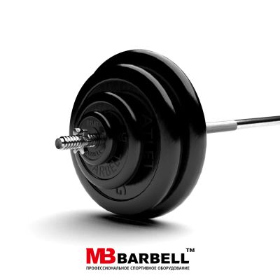 Лот: 22395174. Фото: 1. Штанга обрезиненная MB Barbell... Штанги, блины