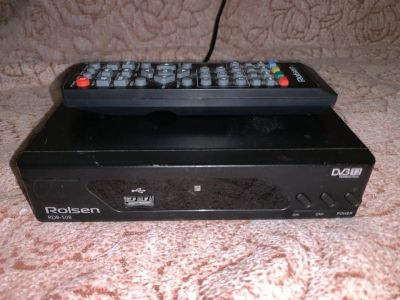 Лот: 13990141. Фото: 1. ТВ приставка Rolsen rdb-508 (DVB-T... Цифровое, спутниковое ТВ