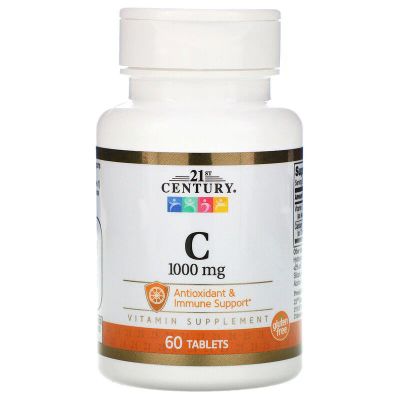 Лот: 16022876. Фото: 1. 21st Century, Vitamin C, 1000мг... Спортивное питание, витамины