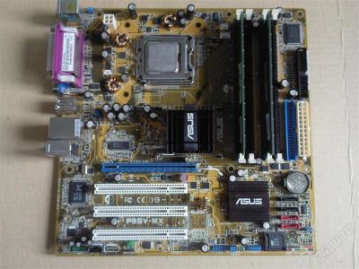 Лот: 2092372. Фото: 1. Материнская плата ASUS P5GV-MX... Материнские платы