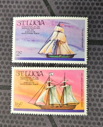 Лот: 25349731. Фото: 1. Марки: Сент-Люсия. Парусники. Марки