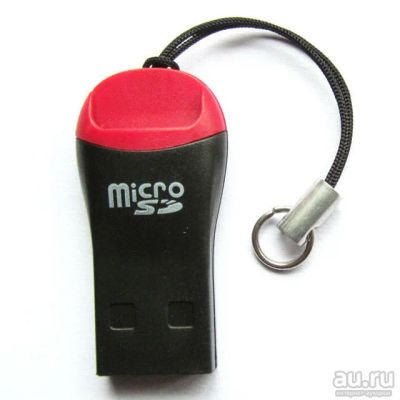 Лот: 9342902. Фото: 1. Card Reader USB для MicroSD Black... Картридеры