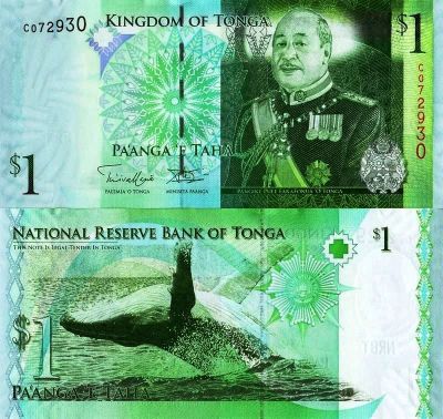 Лот: 14181024. Фото: 1. Банкнота острова Тонга 1 паанга. Австралия и Океания