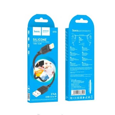 Лот: 22144455. Фото: 1. Кабель HOCO X90 Lighting 1m Silicone... Дата-кабели, переходники