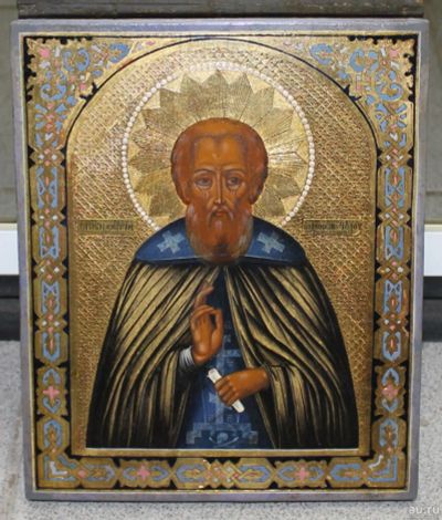 Лот: 14560992. Фото: 1. Икона Преподобный Сергий Радонежский... Иконы
