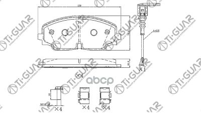 Лот: 21870034. Фото: 1. Тормозные Колодки Tg5560pn33006... Тормозная система