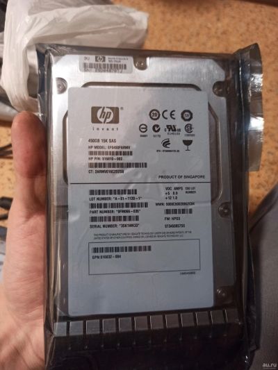 Лот: 18097284. Фото: 1. Серверный hdd hp 450gb sas 15k... Жёсткие диски (HDD)