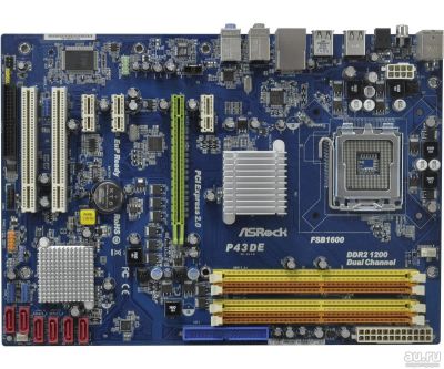 Лот: 8933154. Фото: 1. Asrock P43DE (Socket 775 DDRII... Материнские платы