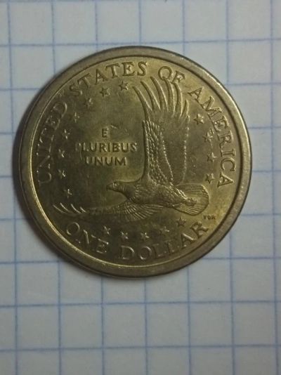 Лот: 10394901. Фото: 1. 1 доллар США 2000 Парящий орёл. Америка