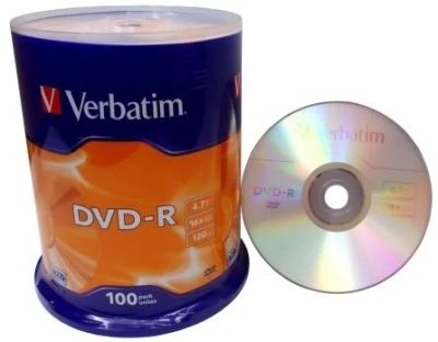 Лот: 17142526. Фото: 1. DVD-R Verbatim 100шт. CD, DVD, BluRay