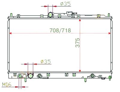 Лот: 3728479. Фото: 1. Радиатор mitsubishi galant/legnum... Двигатель и элементы двигателя