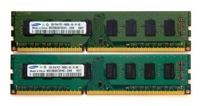 Лот: 15779047. Фото: 1. DDR3 4GB 2x2GB PC3-10600U MHz... Оперативная память