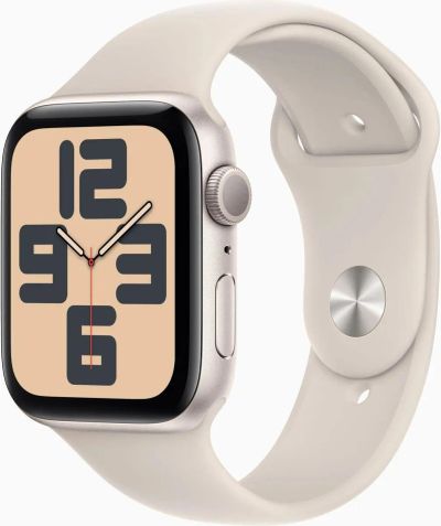 Лот: 24000868. Фото: 1. Apple Watch SE 2023 44mm Starlight. Смарт-часы, фитнес-браслеты, аксессуары