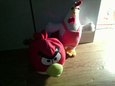 Лот: 10655789. Фото: 1. игрушки Angry Birds и петушок. Мягкие