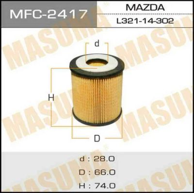 Лот: 18593503. Фото: 1. Фильтр масляный masuma (vic o-406... Двигатель и элементы двигателя