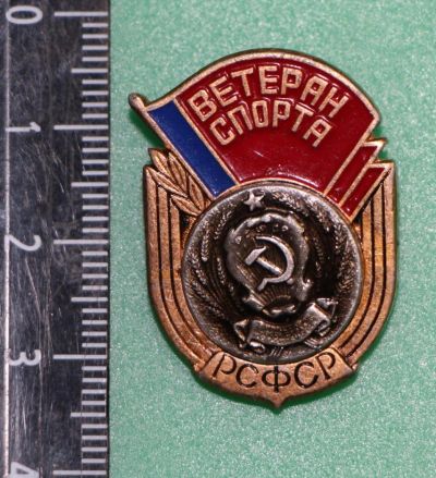Лот: 11615272. Фото: 1. Значок: Ветеран спорта. Алюминий... Сувенирные