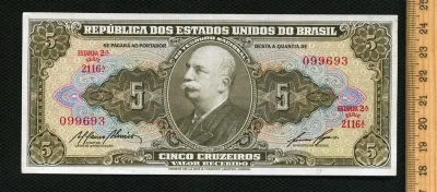 Лот: 25885698. Фото: 1. Бразилия 5 крузейро пресс. Америка