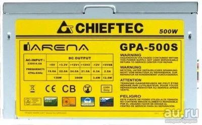 Лот: 17118354. Фото: 1. Chieftec GPA-500S 500W. Корпуса, блоки питания