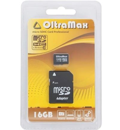 Лот: 15072882. Фото: 1. Карта памяти MicroSD 16GB OltraMax... Другое (носители информации)