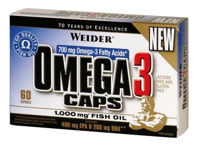 Лот: 7961711. Фото: 1. Weider Omega 3. 60 капс (омега... Спортивное питание, витамины