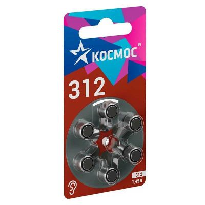 Лот: 22144302. Фото: 1. Элем.пит.КОСМОС ZA312 (312, PR41... Батарейки, аккумуляторы, элементы питания