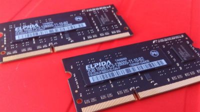 Лот: 2993285. Фото: 1. 2x2Gb so-dimm ddr3 1600MHz Elpida... Оперативная память