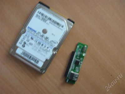 Лот: 239752. Фото: 1. Винчестер 2.5 80Гб IDE + контроллер... Жёсткие диски (HDD)