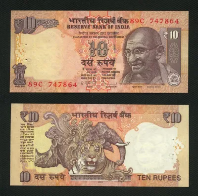 Лот: 19439332. Фото: 1. Индия 10 рупий 2010 год (люкс). Азия