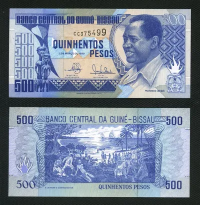 Лот: 20981806. Фото: 1. Гвинея-Бисау 500 песо 1990 год... Африка