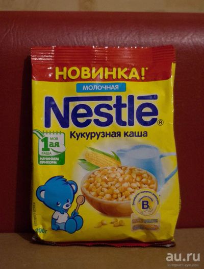 Лот: 8744629. Фото: 1. Каша кукурузная молочная Nestle. Детское питание