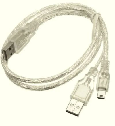 Лот: 11514606. Фото: 1. Кабель USB 2.0 x2 - miniUSB 5... Шлейфы, кабели, переходники