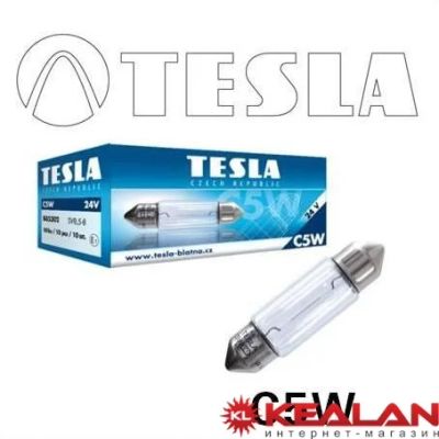 Лот: 9079362. Фото: 1. TESLA C5W лампа автомобильная... Электроприборы для автомобиля