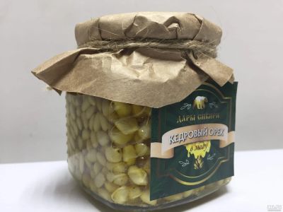 Лот: 17184453. Фото: 1. ядро кедрового ореха в меду. доставка. Мёд, продукты пчеловодства