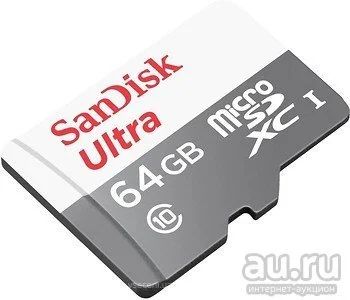 Лот: 13050256. Фото: 1. Карта памяти MicroSD 64 Gb Sandisk... Карты памяти