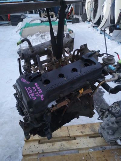 Лот: 21396115. Фото: 1. двигатель Nissan Sunny FB15. Двигатель и элементы двигателя