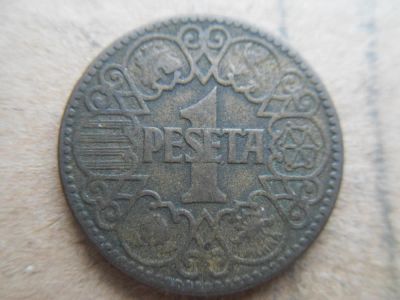 Лот: 6786351. Фото: 1. Испания 1 песета 1944. Европа