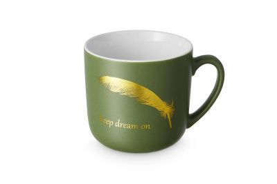 Лот: 24842491. Фото: 1. Кружка EVIO Golden feather. Кружки, стаканы, бокалы