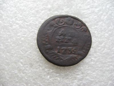 Лот: 14461158. Фото: 1. денга 1735 года. Россия до 1917 года