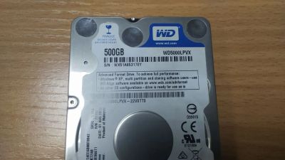 Лот: 21258111. Фото: 1. HDD для ноутбука 500gb (WD WD5000LPVX... Жёсткие диски